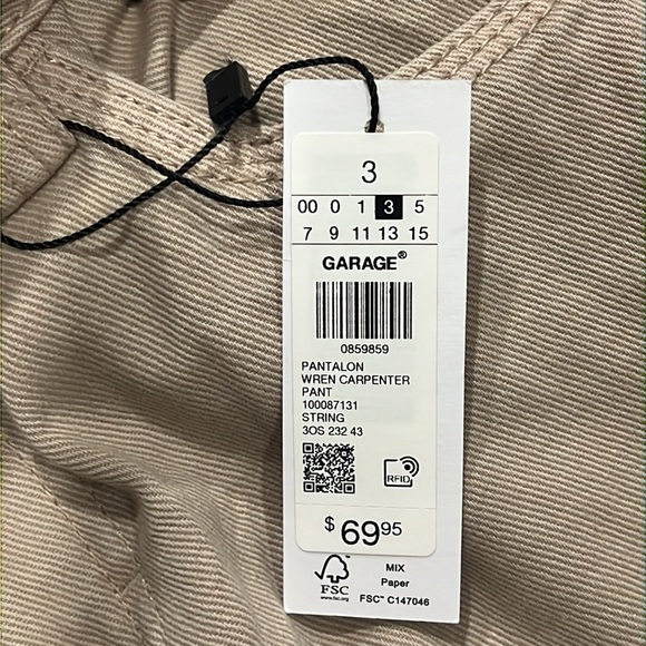NWT-Garage Wren Carpenter Pants, size 3 (XS) - Picture 9 of 10